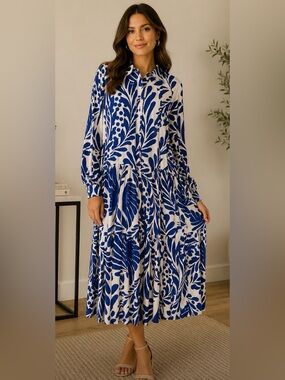 H&M Leaf Print Dress
